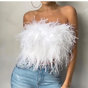 White feather top
